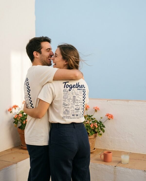 Camiseta personalizada para parejas · Nuestra historia