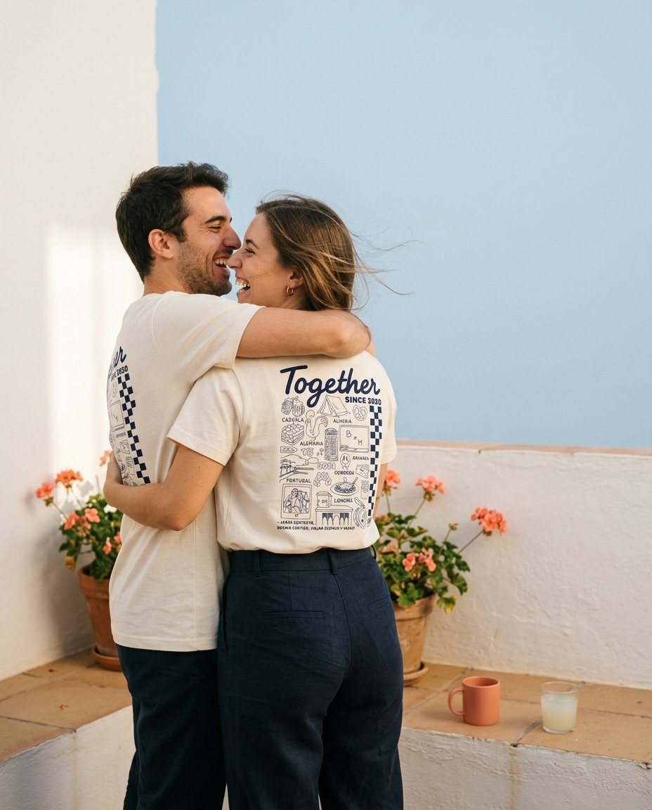 Camiseta personalizada para parejas · Nuestra historia