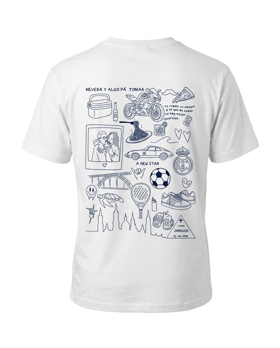 Camiseta personalizada para parejas · Nuestra historia - Imagen 3