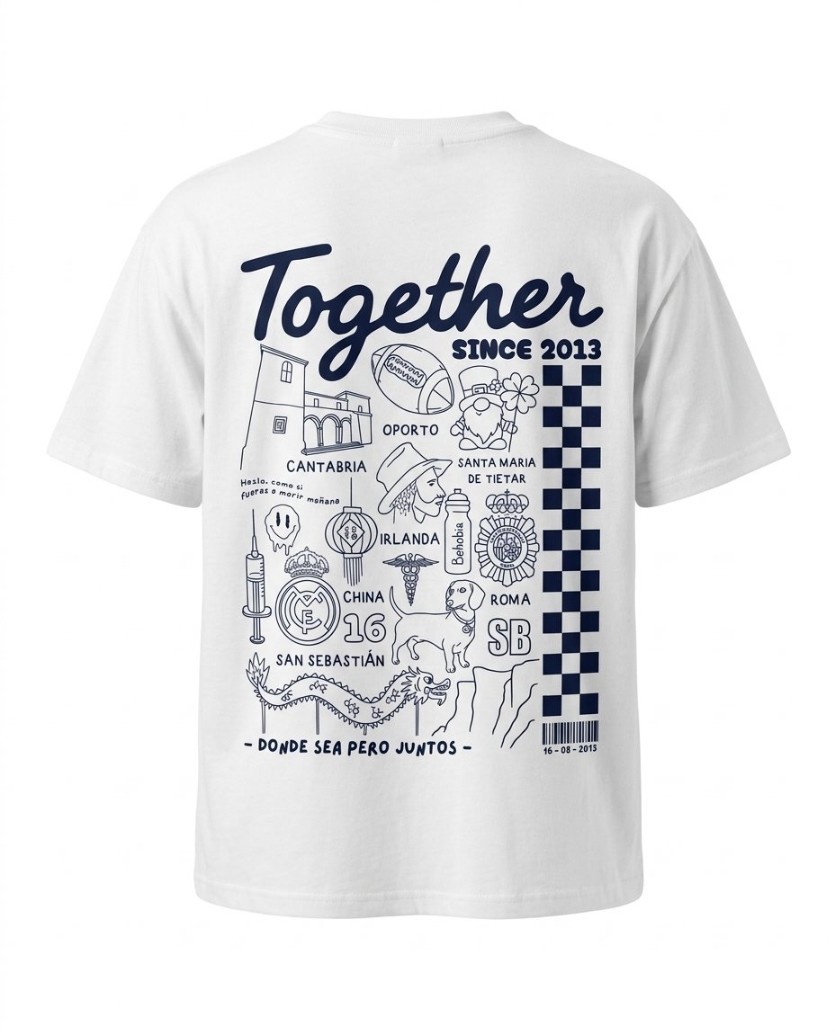 Camiseta personalizada para parejas · Nuestra historia - Imagen 4
