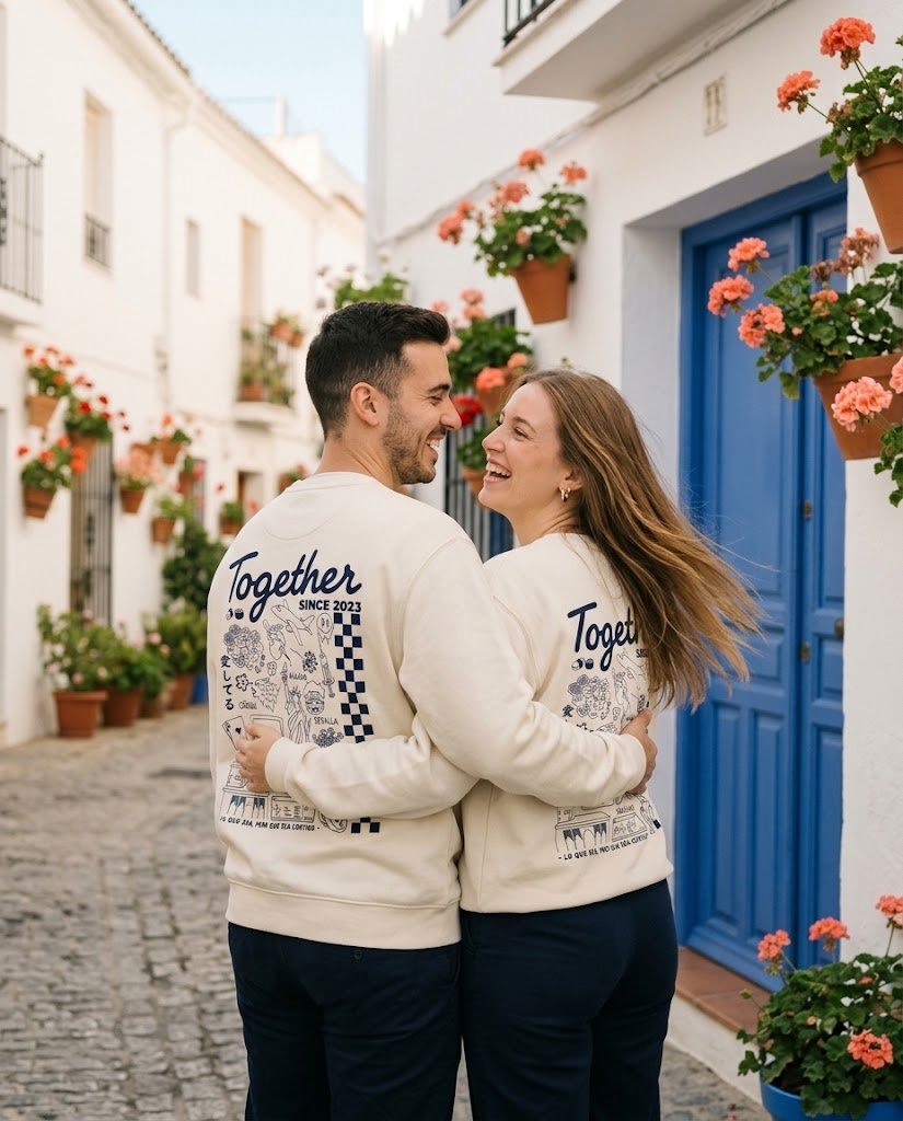 Sudadera personalizada para parejas · Nuestra historia